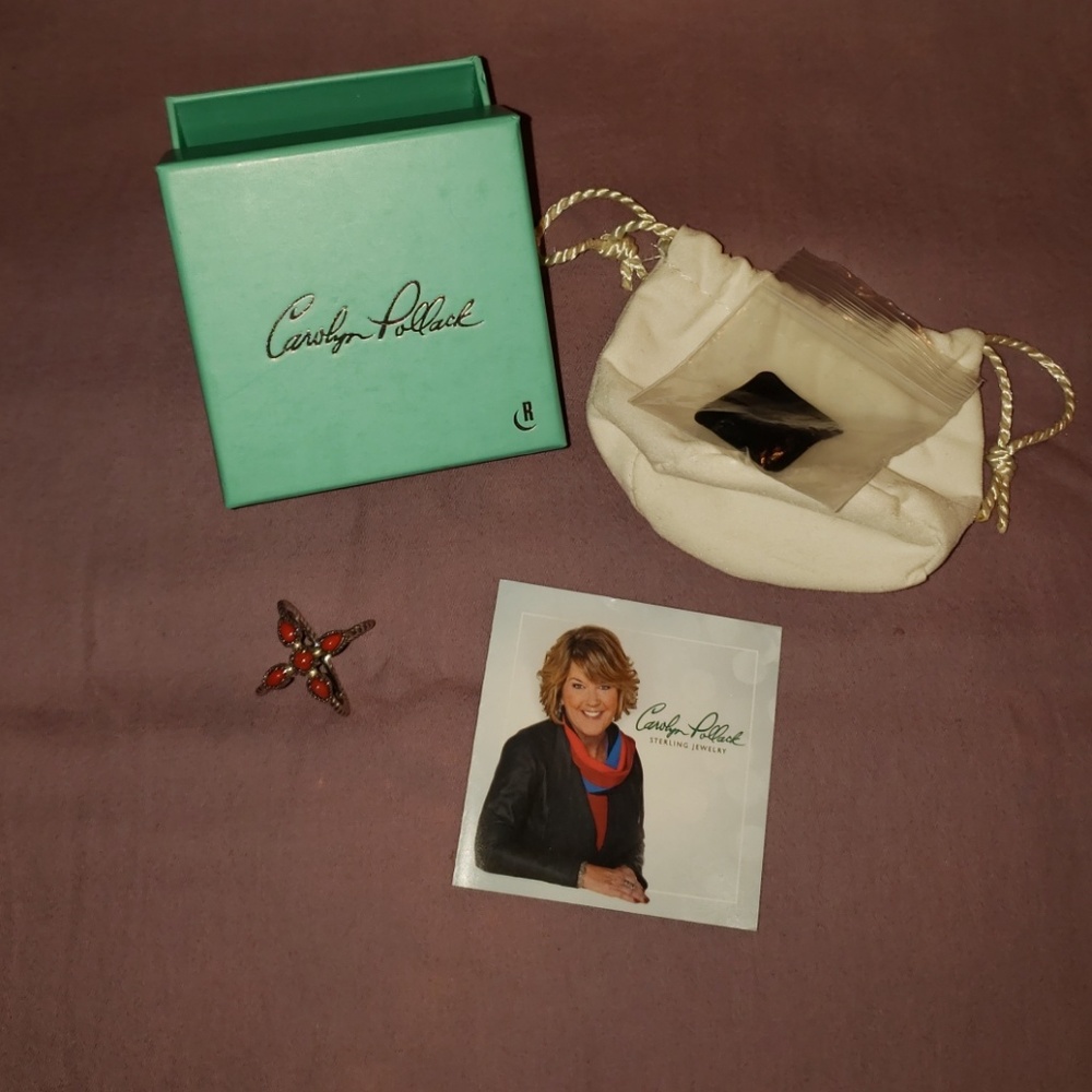 NEW!!!  Sterling Silver Red Coral Ring